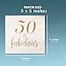 BLUE PANDA 50th Birthday Napkins for Women - 5 x 5 in, White, 3-Ply, Pack of 50 - Gold Foil 50 & Fabulous Design, Cocktail Napkins, Absorbent Party Tableware
