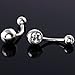 Coolrunner Lot of 10pc 14G Belly Button Ring Body Jewelry Piercing 10 Pack (Silver)