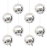 Eanjia Silver 4D Foil Balloons 8 Count 7 Silver Large Sphere Mylar Balloons Hangable Metallic Silver Orb Balloons for Birthday Decorations Silver Wedding Baby Shower Decoration Graduation Balloons