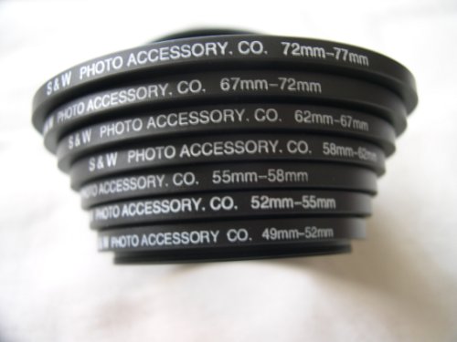 HeavyStar Dedicated Metal Step Up Ring Set 49-52-55-58-62-67-72-77mm
