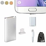 Magnetic Charger Adapter, EEEKit Charging Solution Kit for Samsung /LG /Huawei/HTC/Tablet and Micro USB Device, Premium Magnetic Micro USB Quick Charge Converter Adapter Cable (Silver)