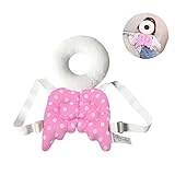 Baby Head Protector Baby Toddlers Head Safety Pad Cushion Baby Back Protection Prevent Toddlers Injured Suitable Age 4-24 Months[Angel Wing Pink]