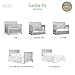 Evolur Santa Fe 5-in-1 Convertible Crib in Antique Mist, Greenguard Gold Certified, Features 3 Mattress Heights, Wooden Nursery and Bedroom Furniture, Baby Crib