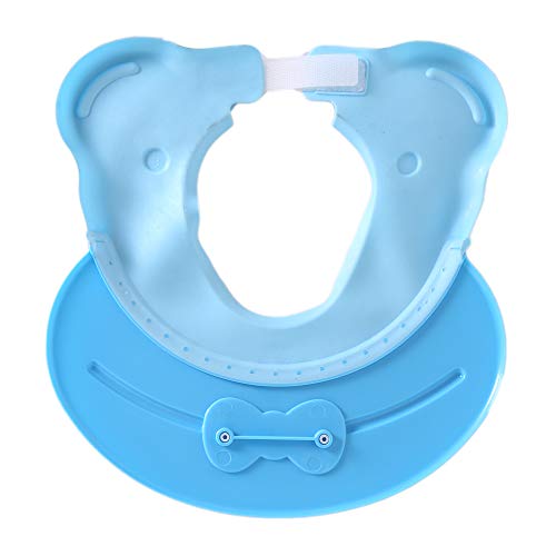 Baby Shampoo Shower Cap Bath wash Visor Prevent Water from Entering The Eyes and Ears Bathing tub Head Hair Rinser hat Protection Kids and Toddler (Blue)