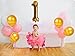 KatchOn Wild ONE Birthday Decoration KIT - Pink White Gold Balloons Set,Perfect for 1st Bday Party Supplies, Girl or Boy, Number 1 Mylar, Latex Ballon