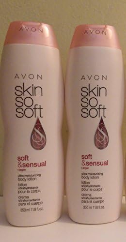 Lot of 2 - Avon Skin so Soft- Soft & Sensual Plus Argen Oil Body Lotion