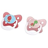 Dr. Brown's Prevent Contour Pacifier, Stage 3 (12m+), Polka Dots Pink, 2-Pack