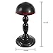 MyGift Vintage Design Black Metal Hat Stand with Dome Top Design, Baseball Cap and Wig Holder Freestanding Display Rack