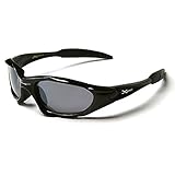 Mirozi Mens Wrap around Sports Sunglasses for the ultimate outdoor-lover, with Colored Lens & Frame (Black, Grey)