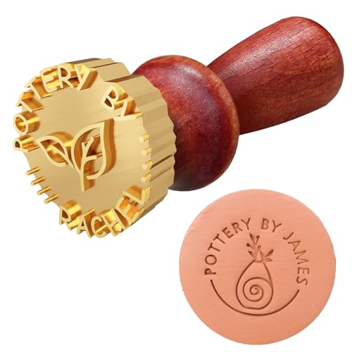 Terwex Custom Pottery Stamp - Personalized Clay Stamp with Your Logo Design - Create Unique Imprints in Pottery - Potters Lovers Gift Polymer Clay Tool