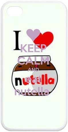 Fashion Keep Calm And Eat Nutella Personalized iPhone 4,4S Rubber Silicone Case Cover
