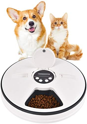ペットフィーダー 猫犬用 6食分 驚きの値段 自動給餌器 24時間タイマーセット可能 ペット食器 操作簡単 留守も安心 自動えさやり ドライ ウェットフード対応 エサやり 健康管理 ペットフードオートフィーダー うさぎなど対応 いぬ 食事 グリーン ネコ 猫 犬