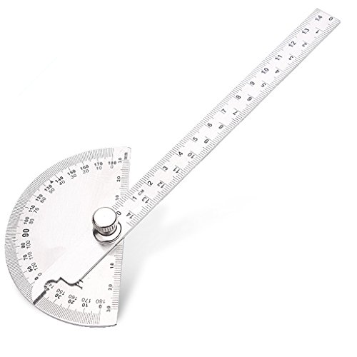 image for Baosity 0-180° Protractor Angle Finder Arm Measuring Ruler Stainless 
