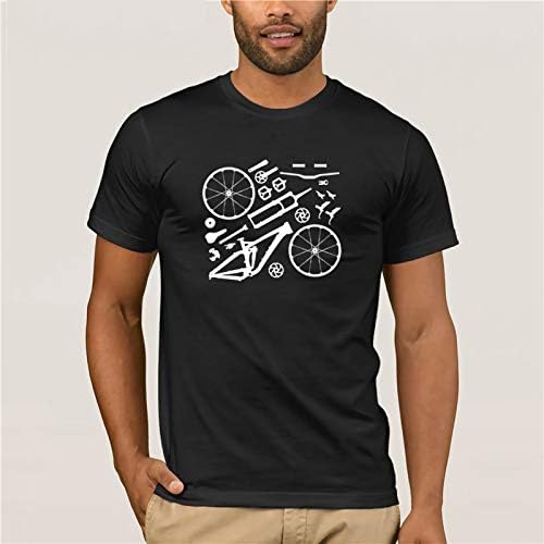 Amazon 男性の印刷半袖tシャツトレンドエンデューロマウンテンバイクmtbパート進化おかしい新しい夏のメンズカジュアルファッションtシャツ M Tシャツ カットソー 通販