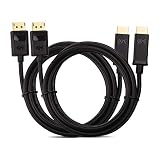 Cable Matters 2-Pack Unidirectional DisplayPort to HDMI Adapter Cable (DP to HDMI) 6 Feet