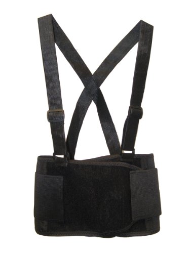SAS Safety Corp Deluxe Back Support Belt | Lightweight, Cool Polyester Lumbar Support Belt | Adjustable, Flexible, Contoured Support Professional Safety Belt for Heavy Lifting, Moving (Large)