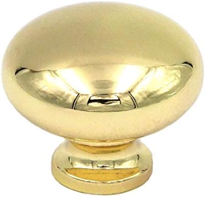 Lot of 30 Polished Brass (Gold) 1 1/4" Solid Brass Cabinet Knob Pulls 55092-9136 Belwith Hickory