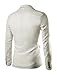 uxcell Man Padded Shoulders Two-Button Closure Front Blazer Off White L