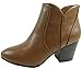 Soda Women's Newbury Leatherette Stacked Heel Ankle Booties
