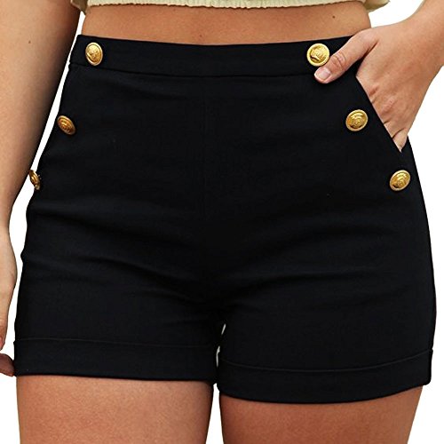 ZEFOTIM High Waisted Short, Women Sexy Hot Pants Summer Casual Beach Shorts Waist Front Pockets Shorts,2019 New Hot Shorts