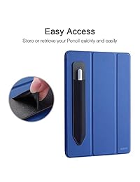 ESR Soporte para lápices compatible con el lápiz Apple (1ª y 2ª generación), bolsillo elástico para lápiz capacitivo [protección y seguridad] funda adhesiva adjunta a la funda para lápiz   negro