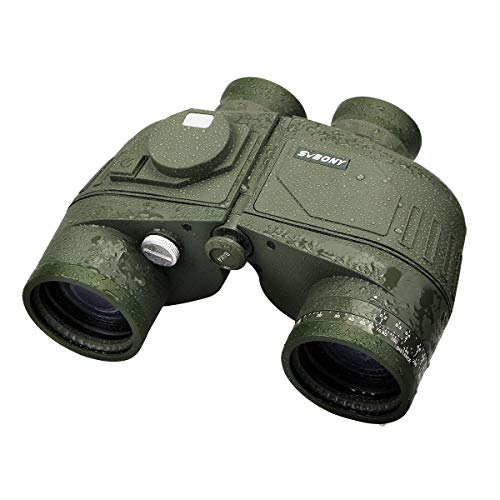 SVBONY SV27 Military Binoculars Bak4 Porro Prism Binoculars with Rangefinder and Compass Marine Binoculars 7x50 Waterproof for Fishing Boating Water