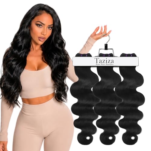 18A Human Hair Bundles 3 Bundles 22 24 26 Inch Body Wave Bundles Human Hair, 100% Weave Bundles Human Hair, No Tangle No Shedding Reusable Natural Color for Women