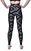VIV Collection Plus Size Print Fashion Leggings, Black White Paisley Diamond