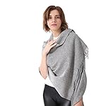 Aqueena 100% Lamb Wool Winter Wrap Shawl Oversized Scarf Aqueena 100% Lamb Wool Winter Wrap Shawl Oversized Scarf