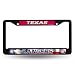 Texas Rangers Official MLB 12 inch x 6 inch Black License Plate Frame by Rico Industries