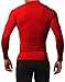 Defender New Men's Cool Compression Mock Shirts Tights Quick Dry Football RD_L  (Large)