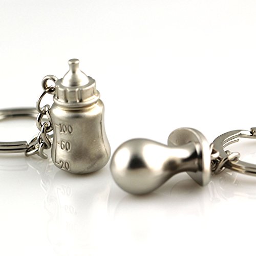 image for Maycom Baby Bottle Pacifier Couple Keychain Creative Fashion Funny Sil