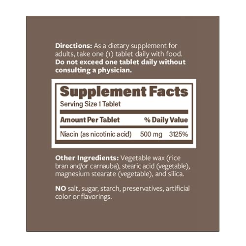 ENDURACIN Niacin Vitamin B3 Niacin 500mg Extended Release & Low