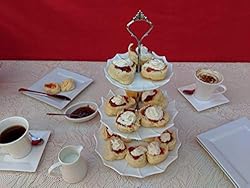 Checkered Chef 3 Tier Ceramic Serving Stand Cupcake