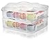 DuraCasa Cupcake Carrier | Cupcake Holder | Store up to 24 Cupcakes or 2 Large Cakes | Stacking Cupcake Storage Container | Cupcake, Cookie, or Cake Dessert Carrier (White)