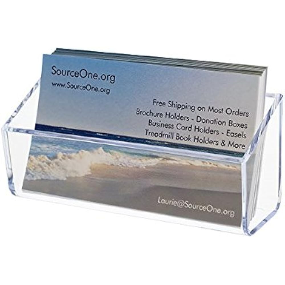 Source One Business Card/Gift Clear Holder Display Office eBay