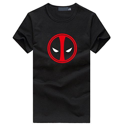 Men's Deadpool Costume Printed Cotton Casual Hip Hop Tee Shirt
