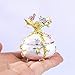 YUFENG Crystal Jeweled Trinket Boxes Hinged Hand-painted Birds Flower Pattern Jewelery Display Ring Holder Box