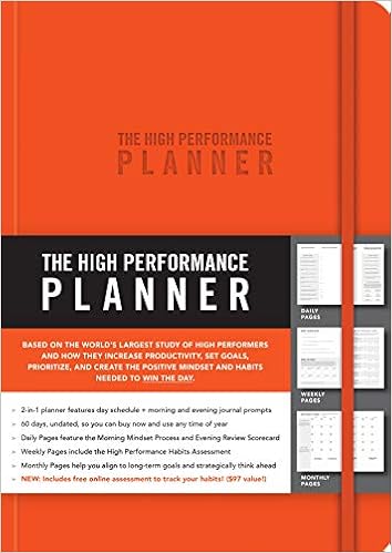 The High Performance Planner [Orange], by Brendon Burchard