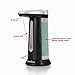 GooQee Automatic Touchless Countertop Liquid Soap Dispenser with IR Sensor - Remain Visible Window - Waterproof Base for Kitchen Bathroom Sanitizer Shampoo Lotion – Chime Optional (Black 12oz/340ml)