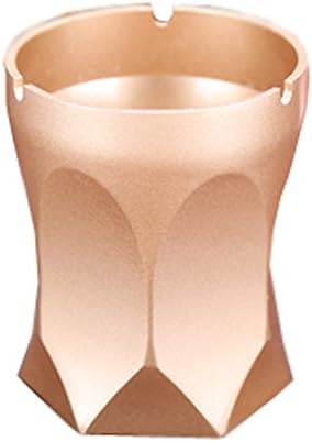 Beautifultracy Household Creative Hexagonal Metal Ashtray (Gold)