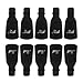 GOTD 10PC Plastic Nail Art Soak Off Cap Clip UV Gel Polish Remover Wrap Tool (Black 6)