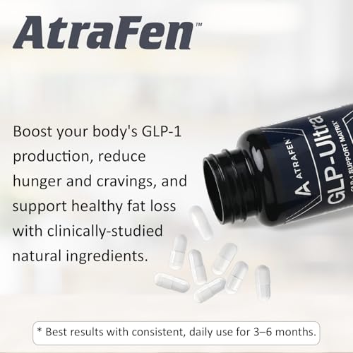 Atrafen GLP Ultra GLP-1 Activator Diet & Weight Loss Supplement Fat Burner, Appetite Suppressant & Metabolism Support Energy & Weight Management Formula for Women & Men GLP-1 Booster - 60 Capsules