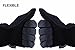 OZERO Winter Gloves, -20°F Cold Proof Thermal Glove - Deerskin Suede Leather Palm and Polar Fleece Back with Heatlok Insulated Cotton Layer - Keep Warm in Cold Weather - Denim/Tan/Gray (S/M/L/XL)