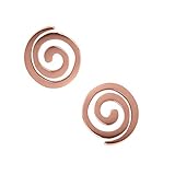 Women Karma Spiral Earrings.Rose Gold Tone