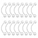 SCERRING 14G Clear Acrylic Bioflex Curved Barbell Nipplerings Snake Eyes Tongue Ring Piercing Retainer 1/2Inch 16PCS