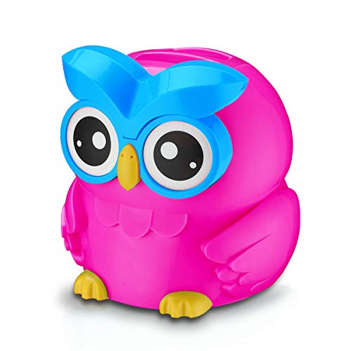Younion Digital Coin Bank, Automatic Coin Counter Totals All U.S. Coins, Clear Money Saving Jar with LCD Display, Pink