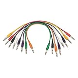 On-Stage Hot Wires Straight 1/4" TRS Patch Cables, 17" (8 Pack)