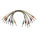 On-Stage Hot Wires Straight 1/4" TRS Patch Cables, 17" (8 Pack) primary