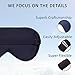 Sunrise Life 100% Silk Eye Mask for Sleeping with Gift Ideas - Super Smooth Sleep Mask for Women Men Kids, Comfortable Eye Covers, Perfect Light Proof, Pressure Free (Navy blue)